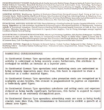 Marketing Considerations
